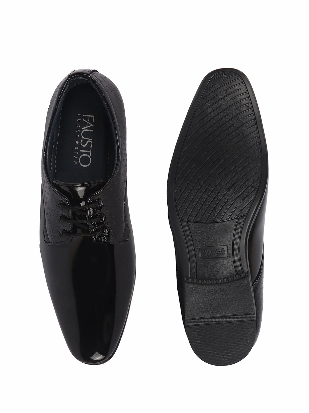 Men Black Party Formal Patent Leather Lace-Up Shoes for Office|Memory Cushion Insole|Meeting Comfort Slip-Ons Shoe Insoles For Work Boots