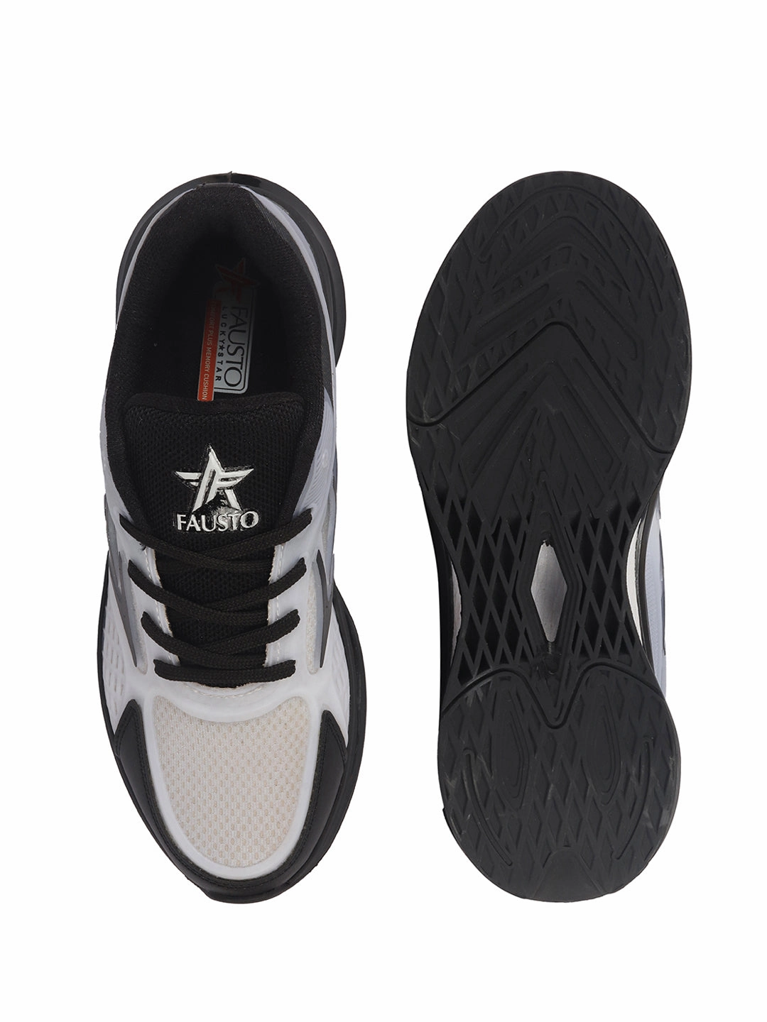 Sneakers Fort Dodge Men Black Sports Running Sneakers|Memory Cushion and Anti-Skid Bounce Back Phylon Sole|All Day Comfortable Walking Shoes|Gym and Training Shoes