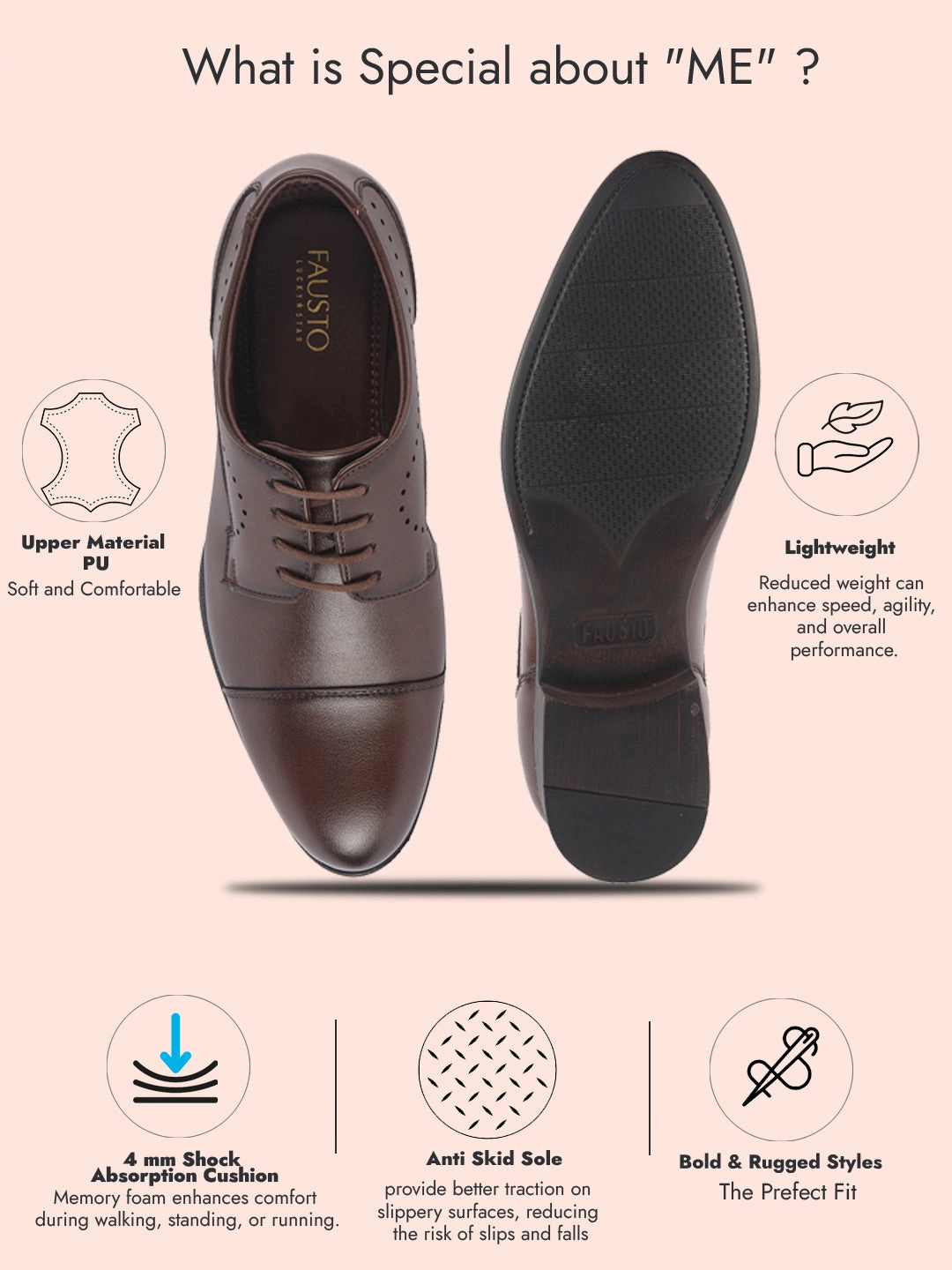 Best Work Boot Socks Men Brown Formal Classic Office Lace Up Derby College Shoes|Evening Party, Event, Wedding Tuxedo Oxford Shoe|Memory Cushioned Insole