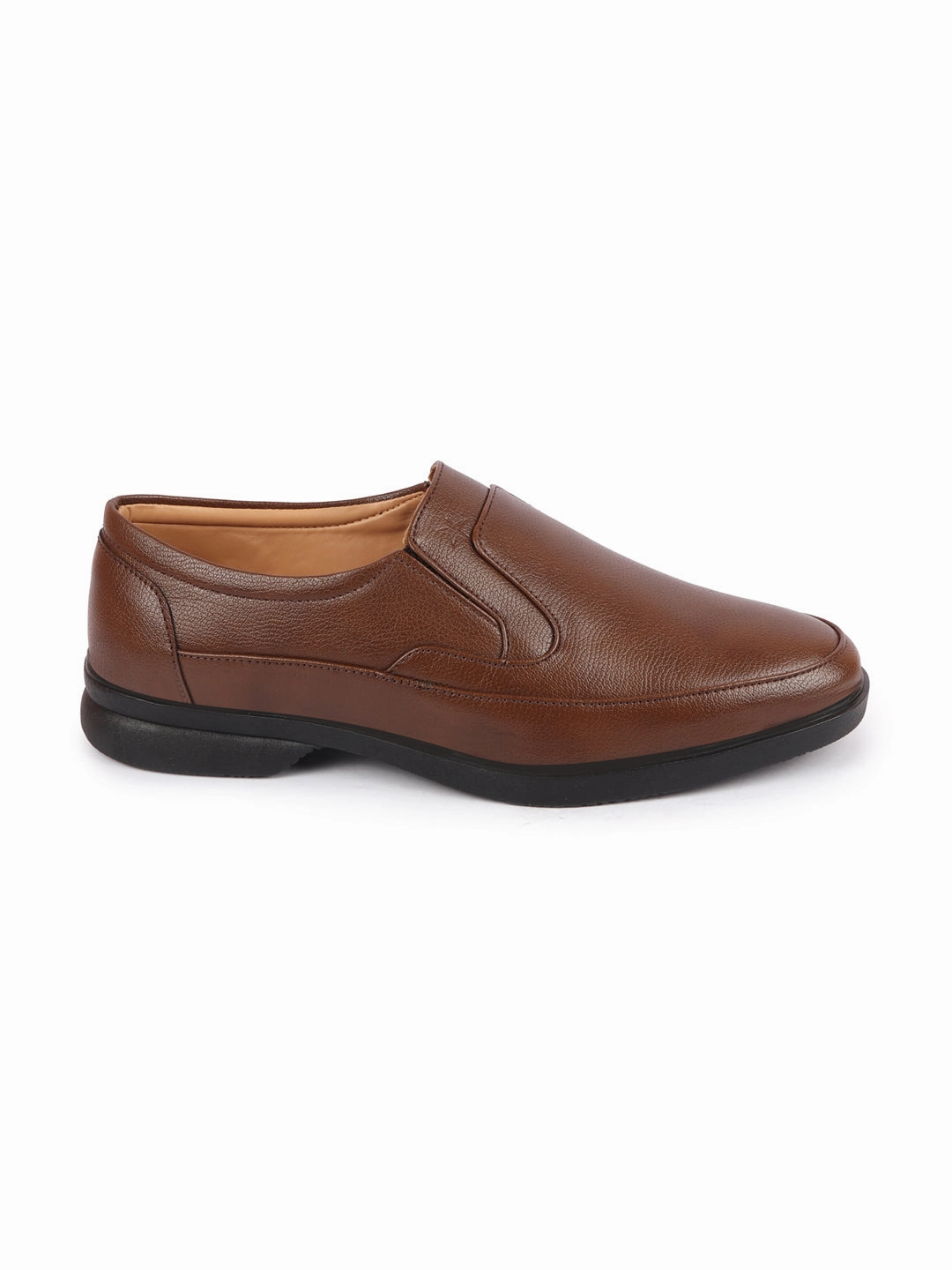Men Brown Formal Office Meetings All Day Long Outdoor Slip On Shoes Narrow Size Work Boots