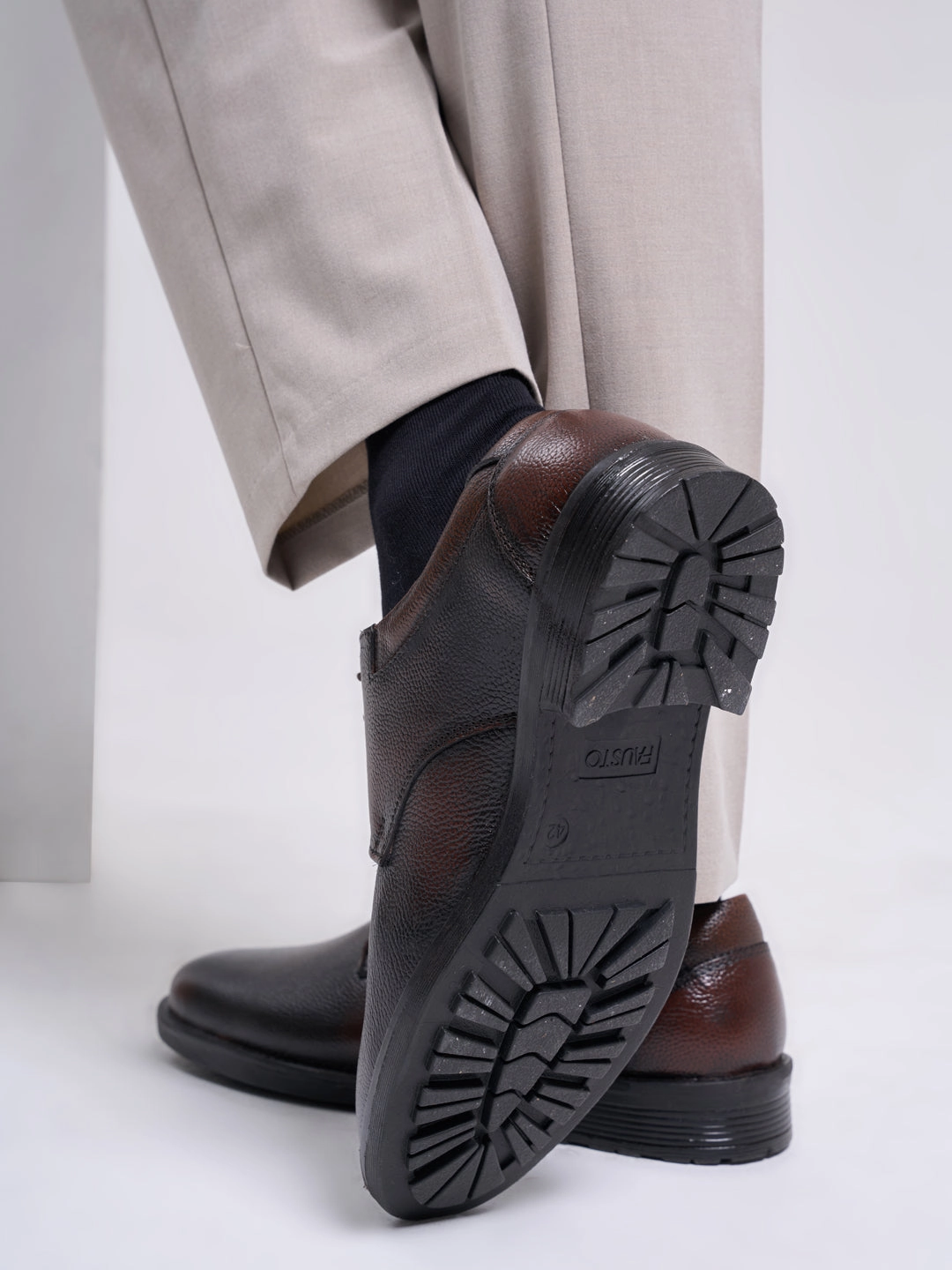 Best Inexpensive Work Boots Men Brown Genuine Burnish Leather Formal Lace Up Derby Shoes For Office|Work