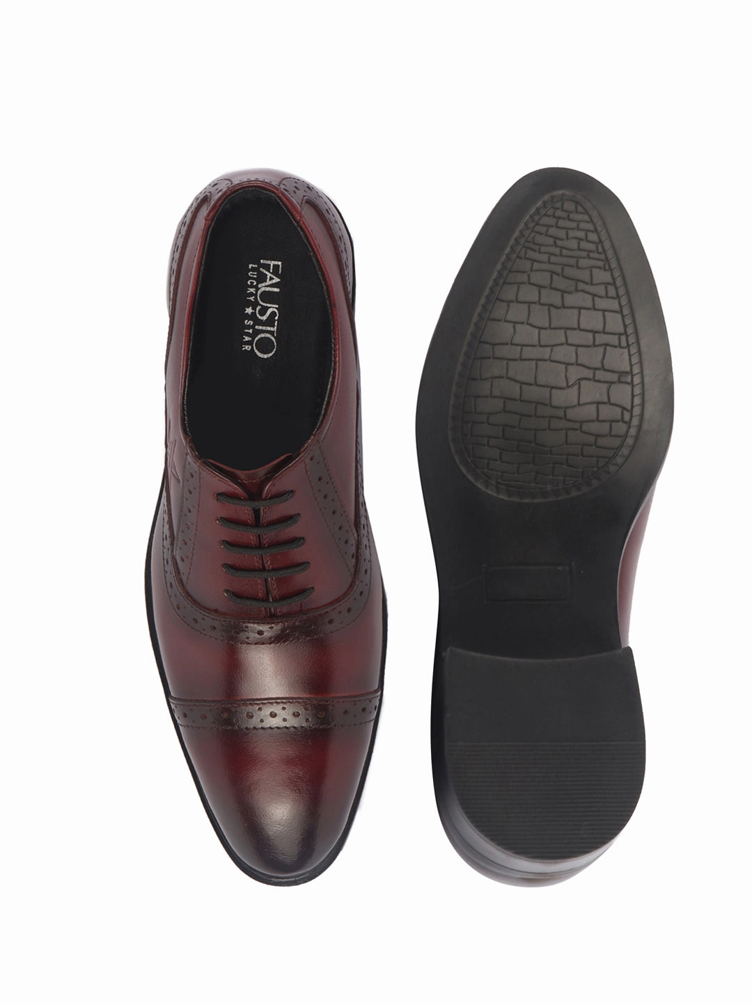 Intrepid Waterproof Work Boots Men Brown Genuine Leather Formal Lace Up Brogue Shoes for Office|Meeting Event Shoes with Comfort