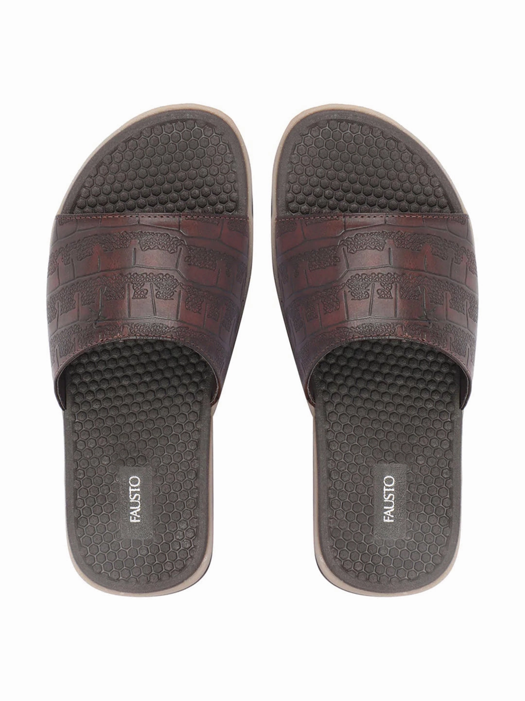 Men Brown Open Toe Ultra Light Flexible Slip-On Slippers Flip-Flops Mountain Dew Flip Flops