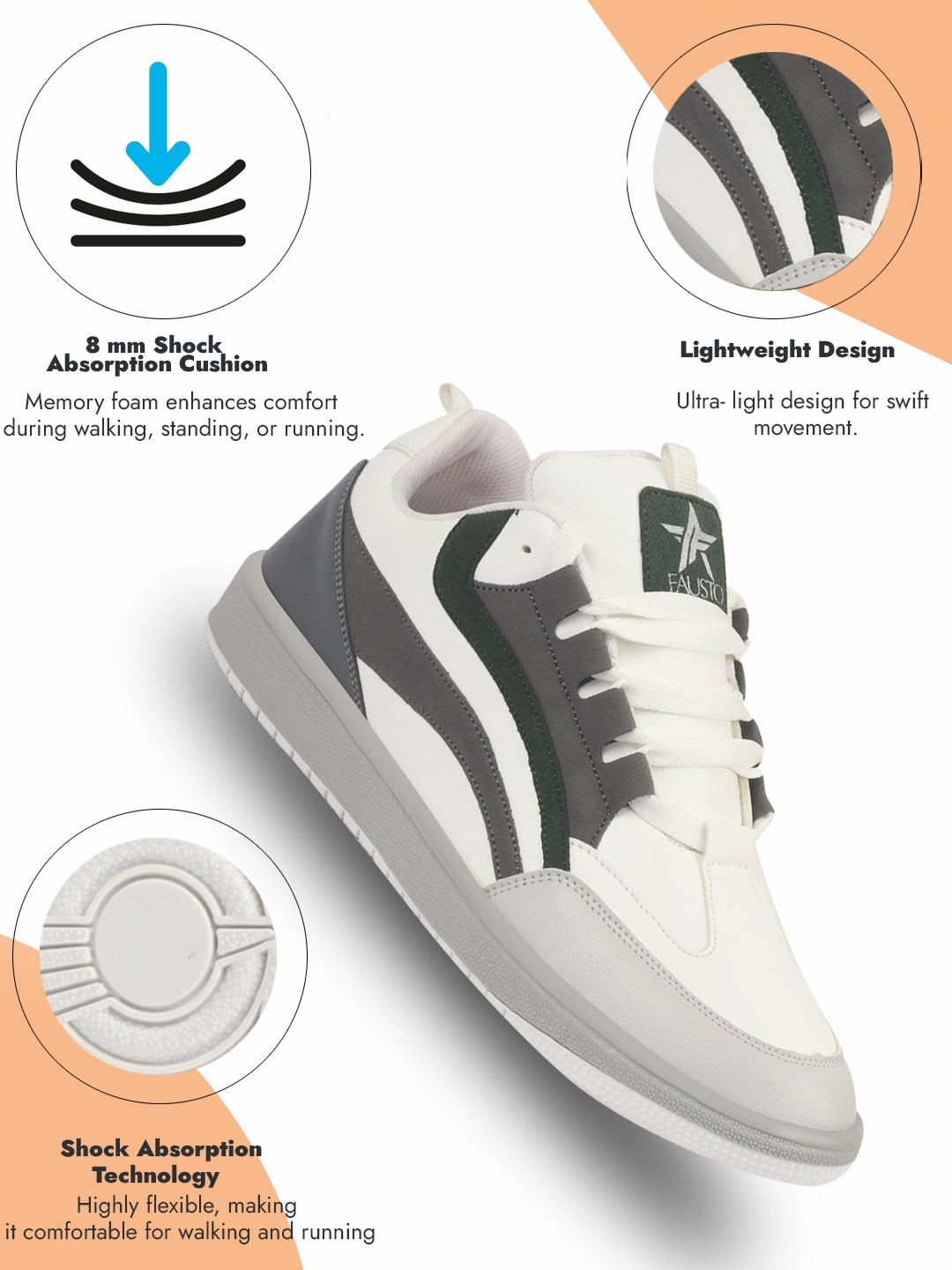 Best Lifting Sneakers Men Grey Colorblocked Low Top Classic Lace-Up Sneaker Shoes|Low Ankle Casual Shoes|All Day Comfortable Sneakers