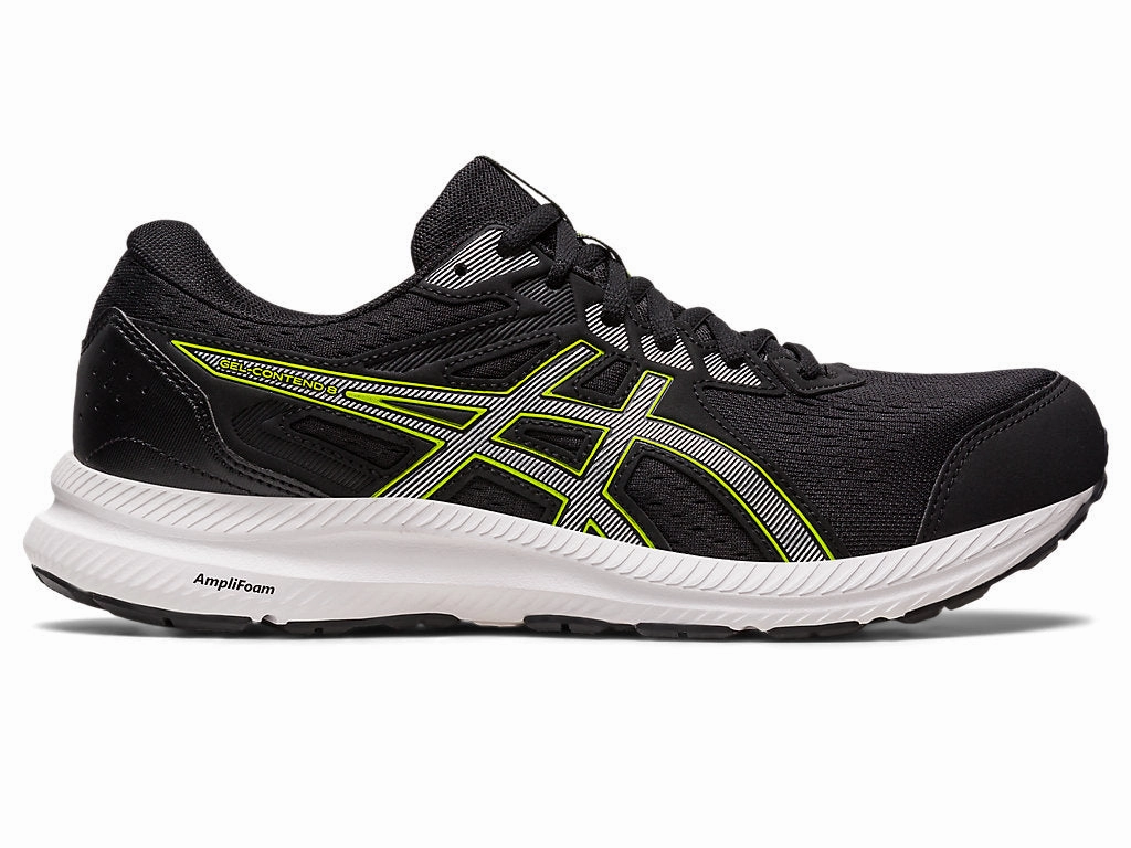 Discontinued Asics Shoes Men's Asics Gel-Contend 8, Black/Pure Silver, 12.5 D Medium