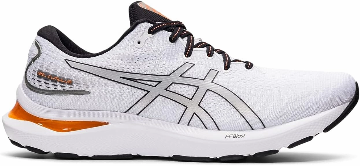 Asics Shoes New Arrivals Men's Asics Gel-Cumulus 24, White/Piedmont Grey, 8 D Medium