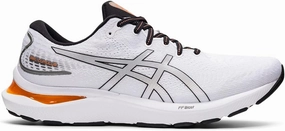 Clean Asics Shoes Men's Asics Gel-Cumulus 24, White/Piedmont Grey, 8 D Medium