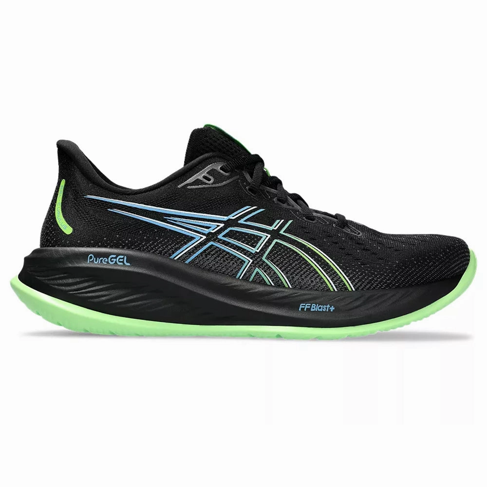 Men's Asics GEL-Cumulus 26, Black/Electric Lime, 14 D Medium Asics Shoes Gel Nimbus 22
