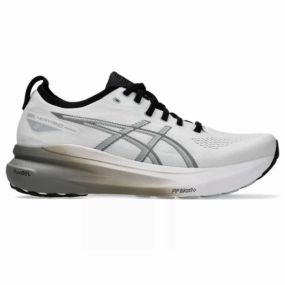 Men's Asics Gel-Kayano 31, White/Piedmont Grey, 12.5 D Medium Asics Shoe Label