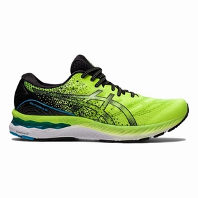 Men's Asics GEL-Nimbus 23, Hazard Green/Black, 8.5 D Medium Asics Japan Only Shoes