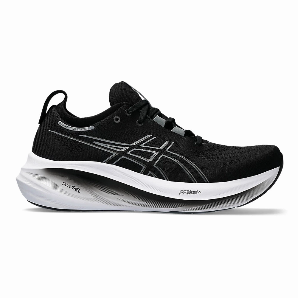 Men's Asics GEL-Nimbus 26, Black/Graphite Grey, 8 2E Wide Asics Gel-venture Shoes