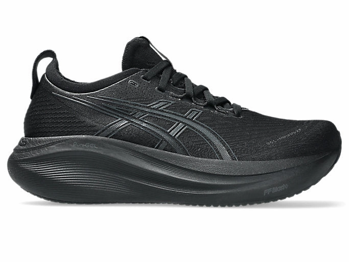Men's Asics Gel-Nimbus 27, Black/Graphite Grey, 12 D Medium Asics Running Shoes Glideride