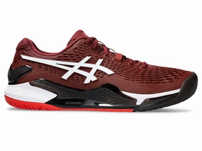 Men's Asics Gel-Resolution 9, Antique Red/White, 11.5 D Medium Asics Gt 1000 13 Running Shoes