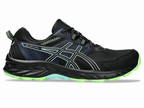 Men's Asics Gel-Venture 9, Black/Illuminate Mint, 11 D Medium Asics Shoes Gel Contend 9
