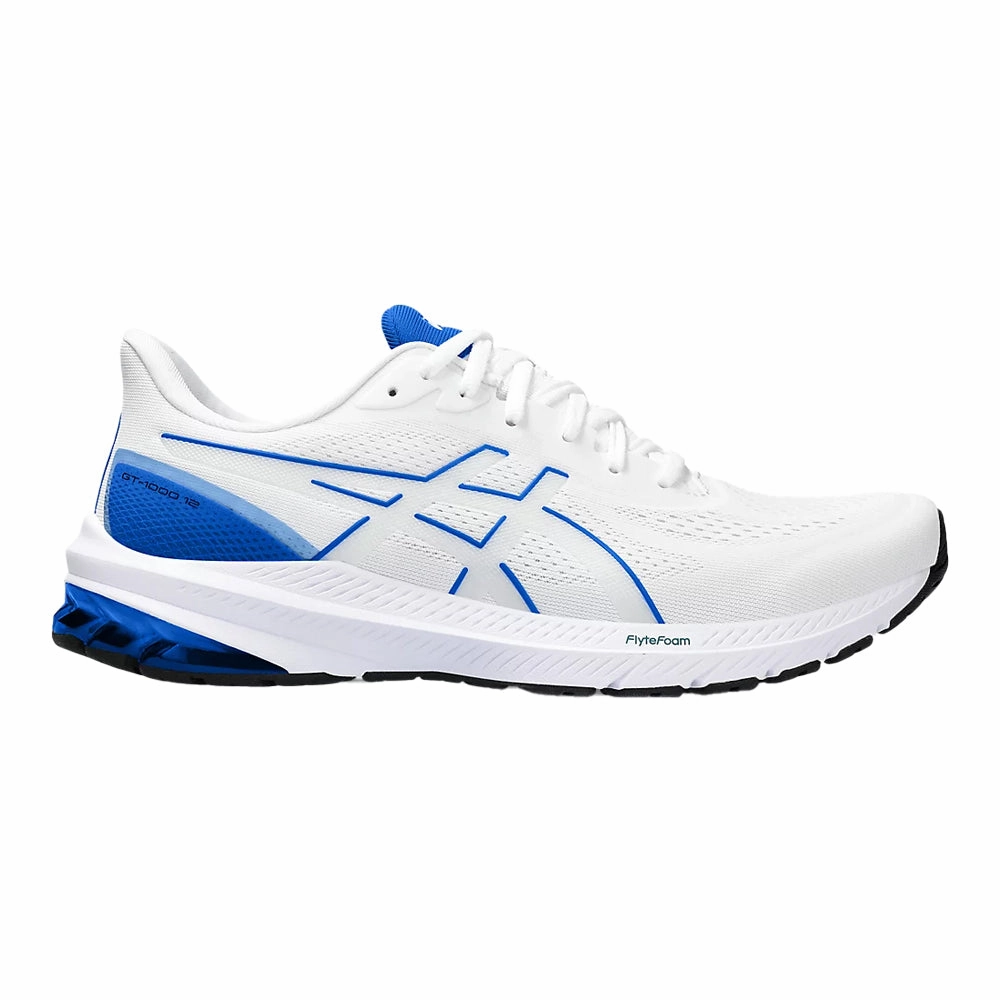 Men's Asics GT-1000 12, White/Illusion Blue, 10.5 D Medium Last Season Asics Running Shoes