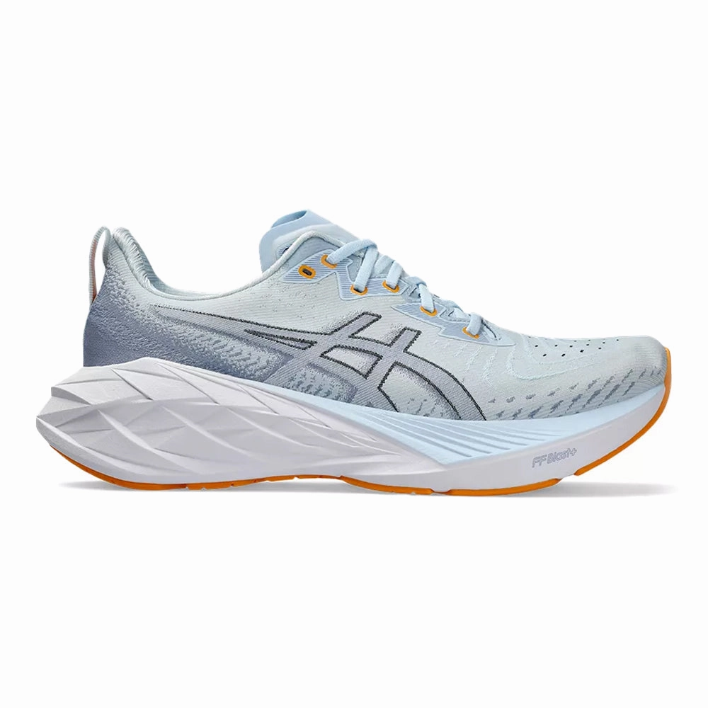 Men's Asics Novablast 4, Light Blue/Light Navy, 11.5 D Medium Asics Shoe Size Guide