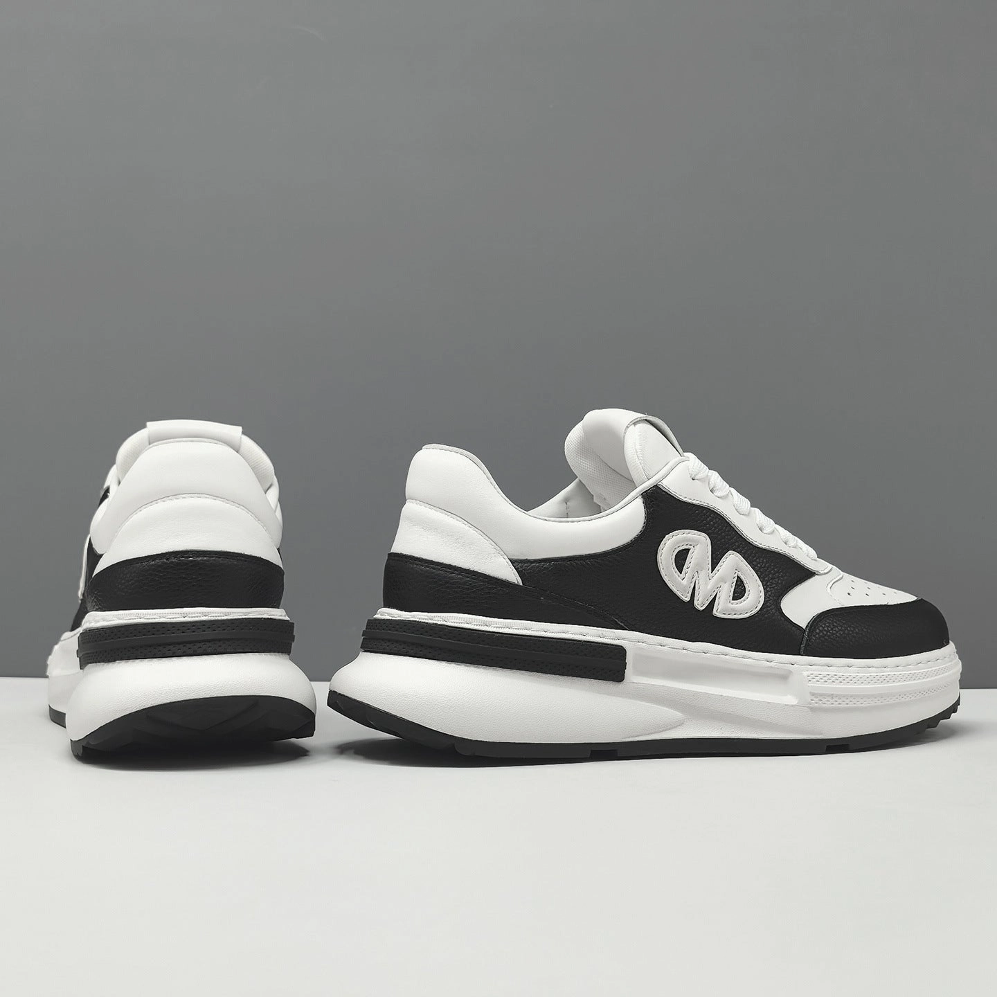 Men's Fashion Breathable Quilted Leather Casual Sneakers Best Sneakers For Strength Training