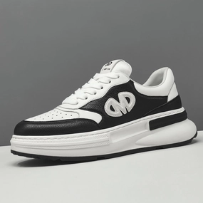 Men's Fashion Breathable Quilted Leather Casual Sneakers Sneakers Walmart