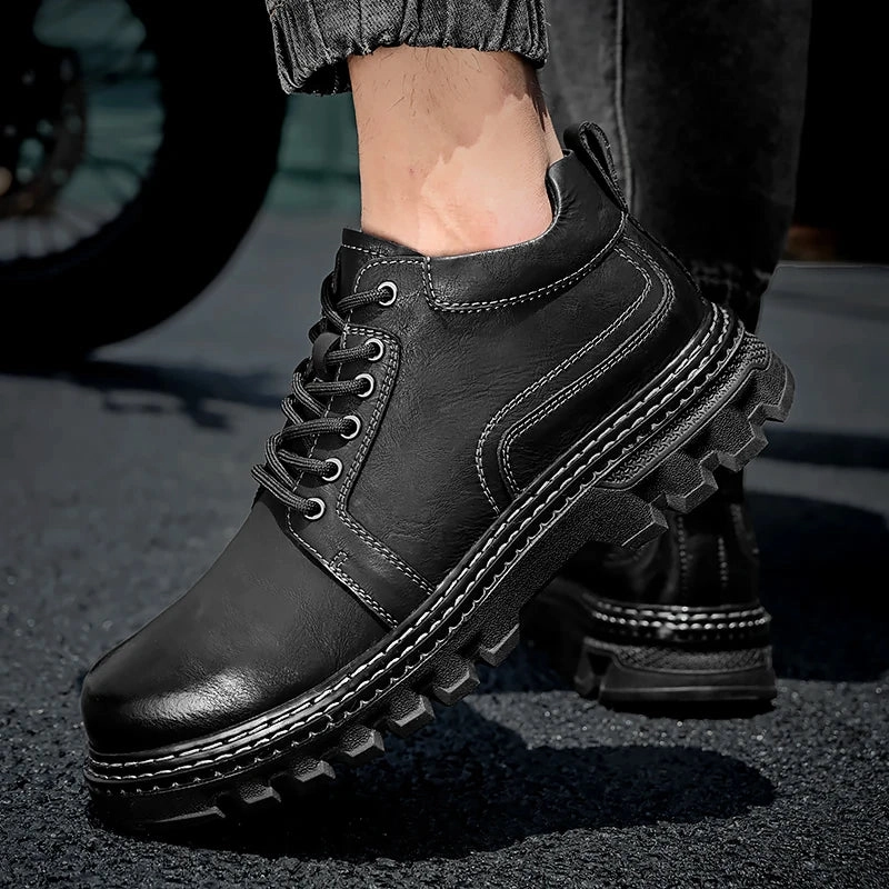 Men's Genuine Leather Italian Work Boots Rossi Ankle Boots