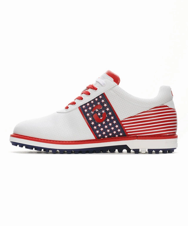 Gray Golf Shoes MEN'S GOLF SHOES 4TH JULY UNITED - RED/WHITE/BLUE