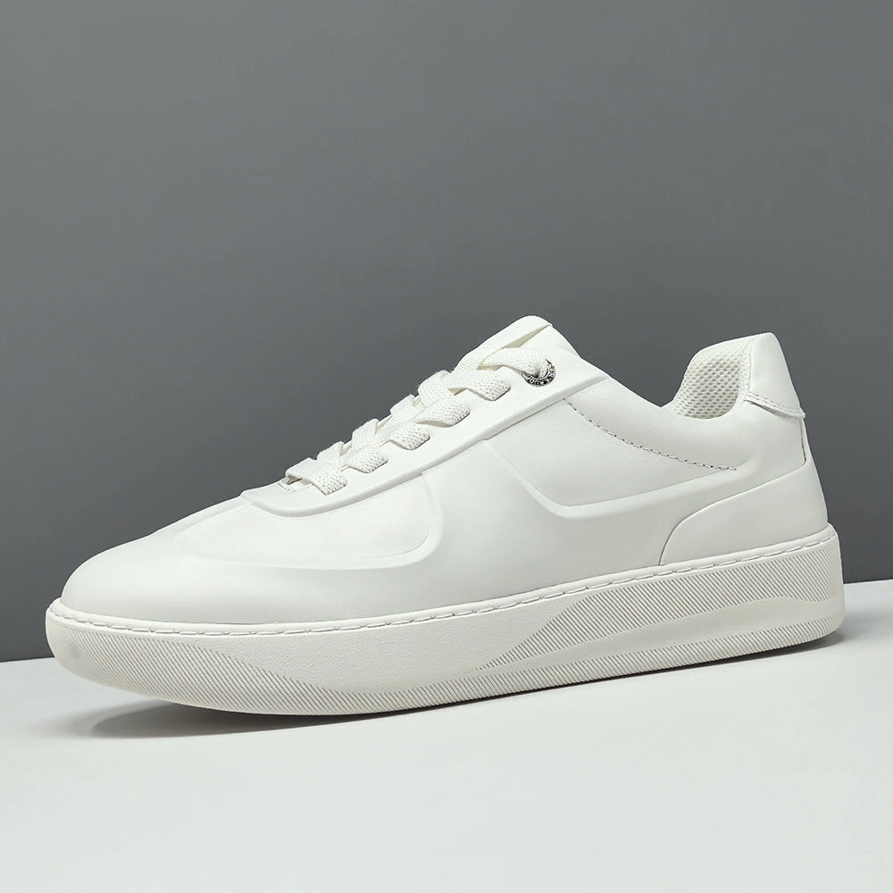 Good Sneakers For Flat Feet Men's Minimalism Embossed Leather Casual Sneakers