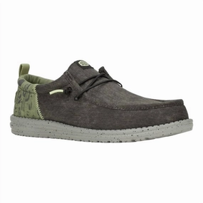 Men??S Wall Funk Desert Landscape Shoes In Black & Army Green Bad Sneakers