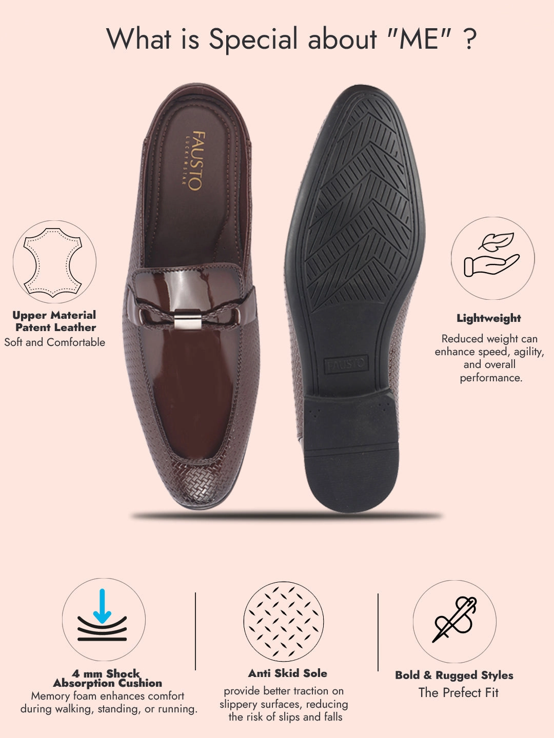 Shell Cordovan Work Boots Men Tan Bow Design Textured Back Open Party Formal Patent Leather Mules Shoes|All Day Long Ethnic Slip On Kurta Shoes for Wedding, Festive|Memory Cushioned Insole