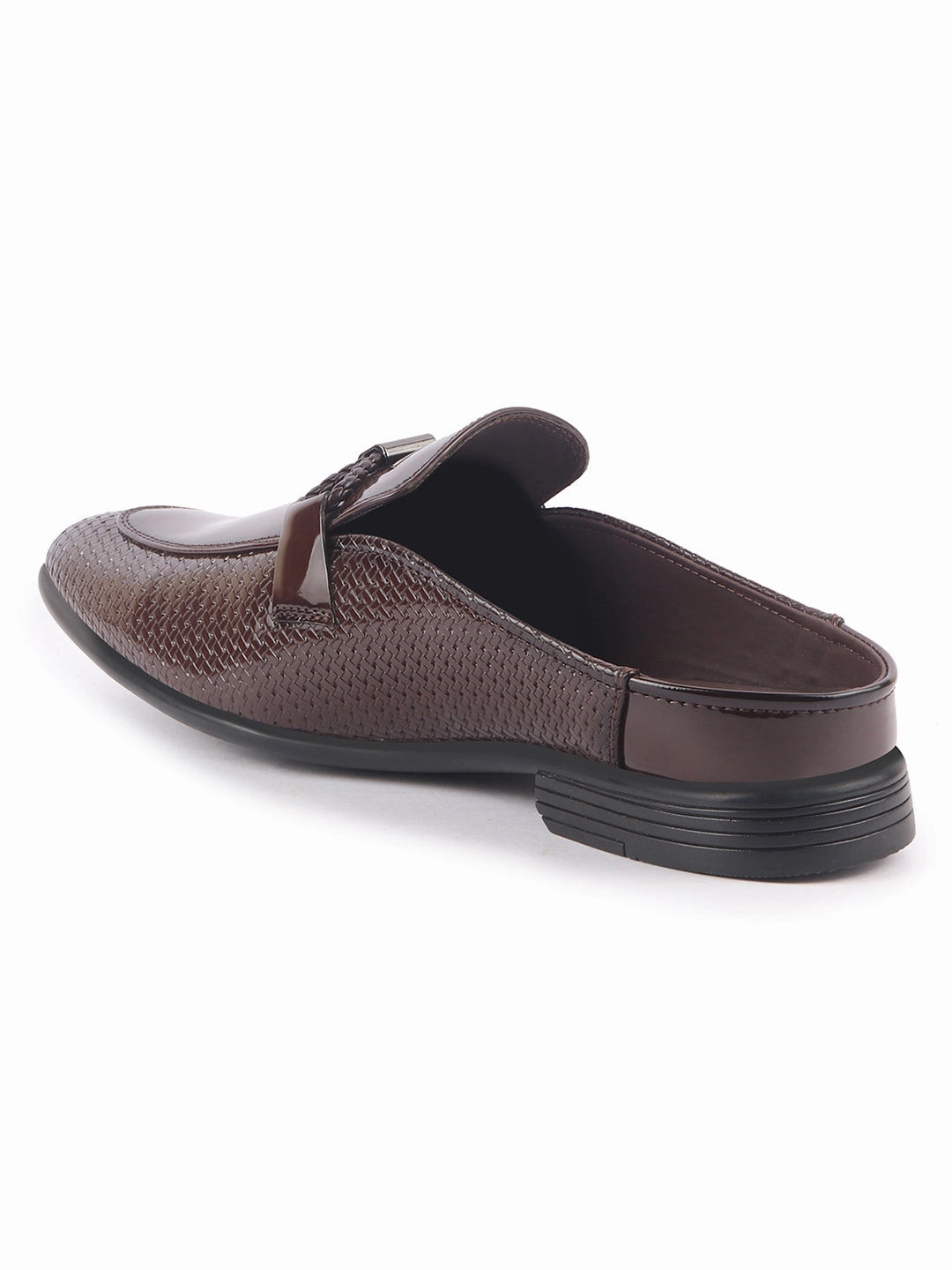 Size 18 Work Boots Men Tan Bow Design Textured Back Open Party Formal Patent Leather Mules Shoes|All Day Long Ethnic Slip On Kurta Shoes for Wedding, Festive|Memory Cushioned Insole