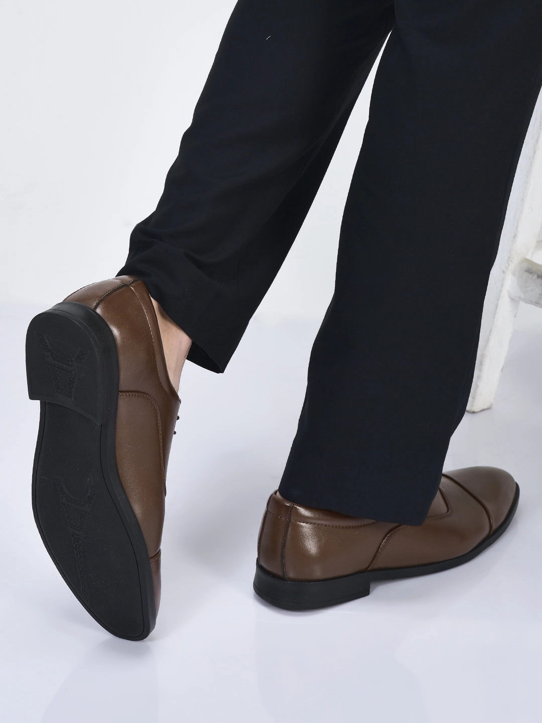 Men Tan Formal Office Work Lace-Up Derby Shoes Outdoor Work Boots