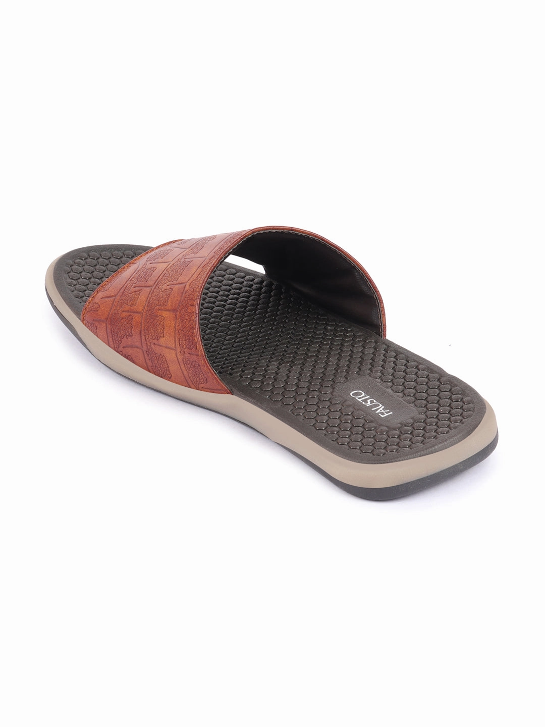Men Tan Open Toe Ultra Light Flexible Slip-On Slippers Flip-Flops Penis Flip Flops