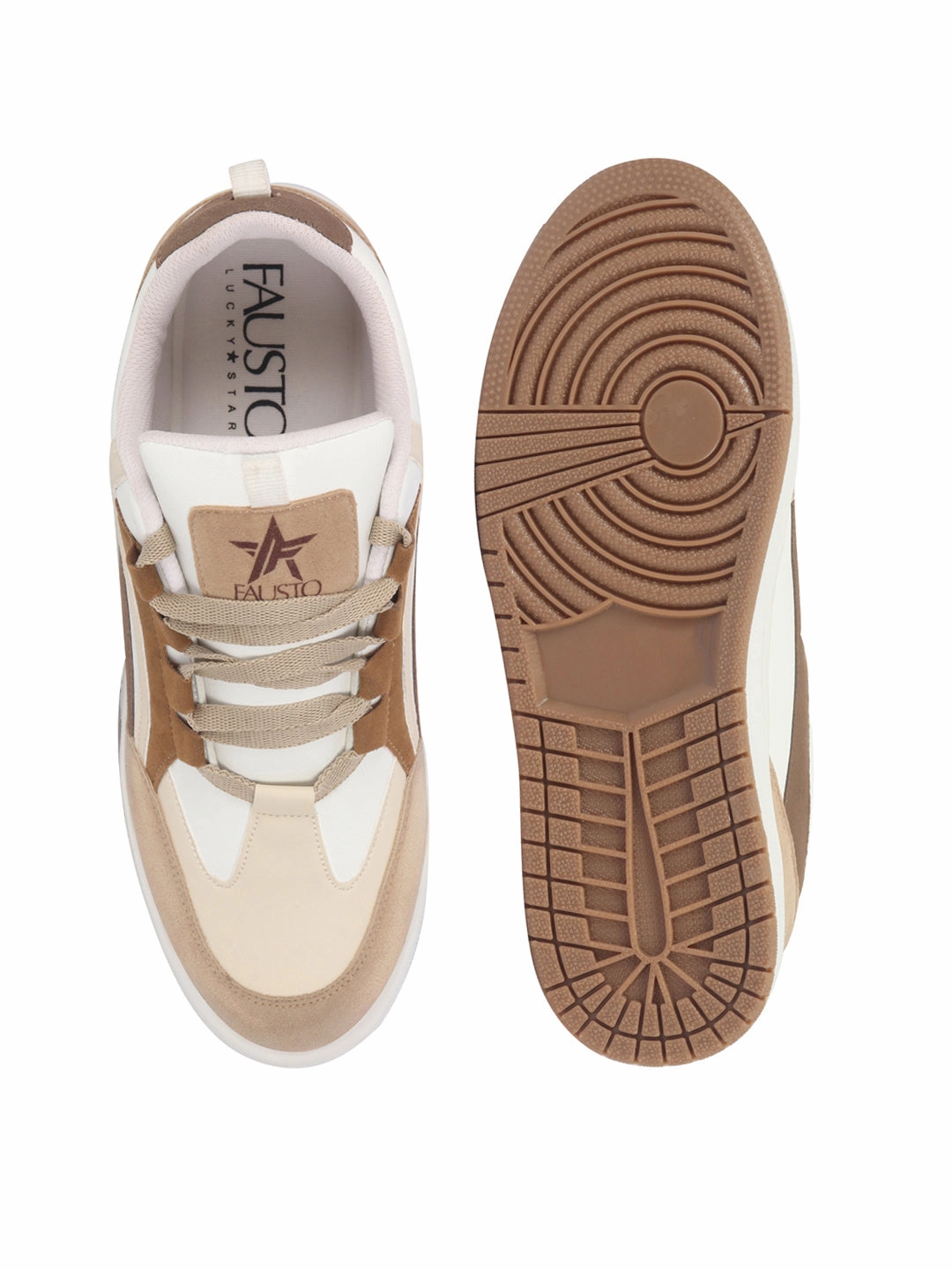 Sneakers Low Top Men White Colorblocked Low Top Classic Lace-Up Sneaker Shoes|Low Ankle Casual Shoes|All Day Comfortable Sneakers