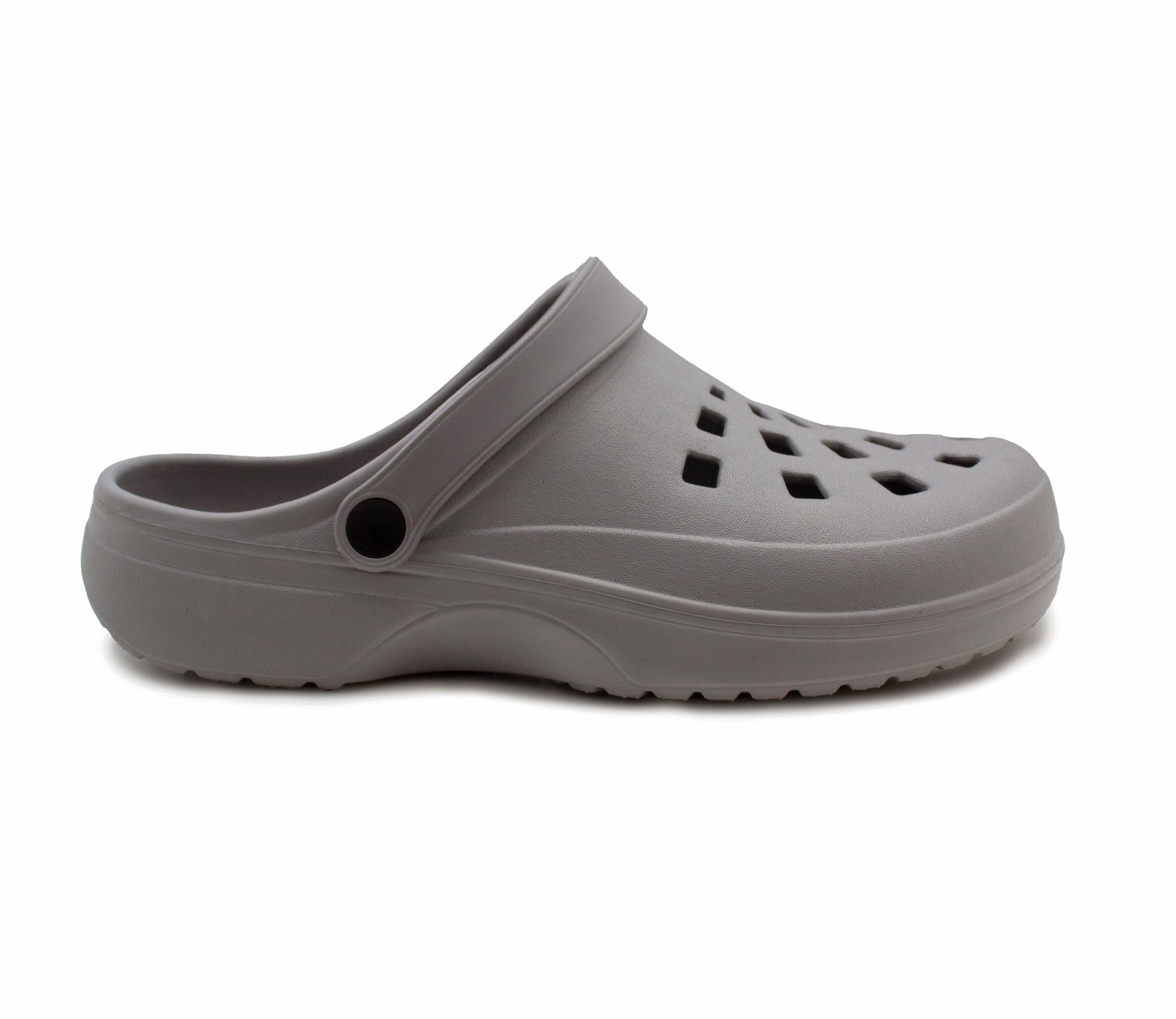 Mens Clogs Grey Lightweight EVA Garden Breathable Slip On Beach Hospital Nurse Kitchen Water Shoes Mules House Shoes Sandals Xp 2.0 Or Professional Clogs