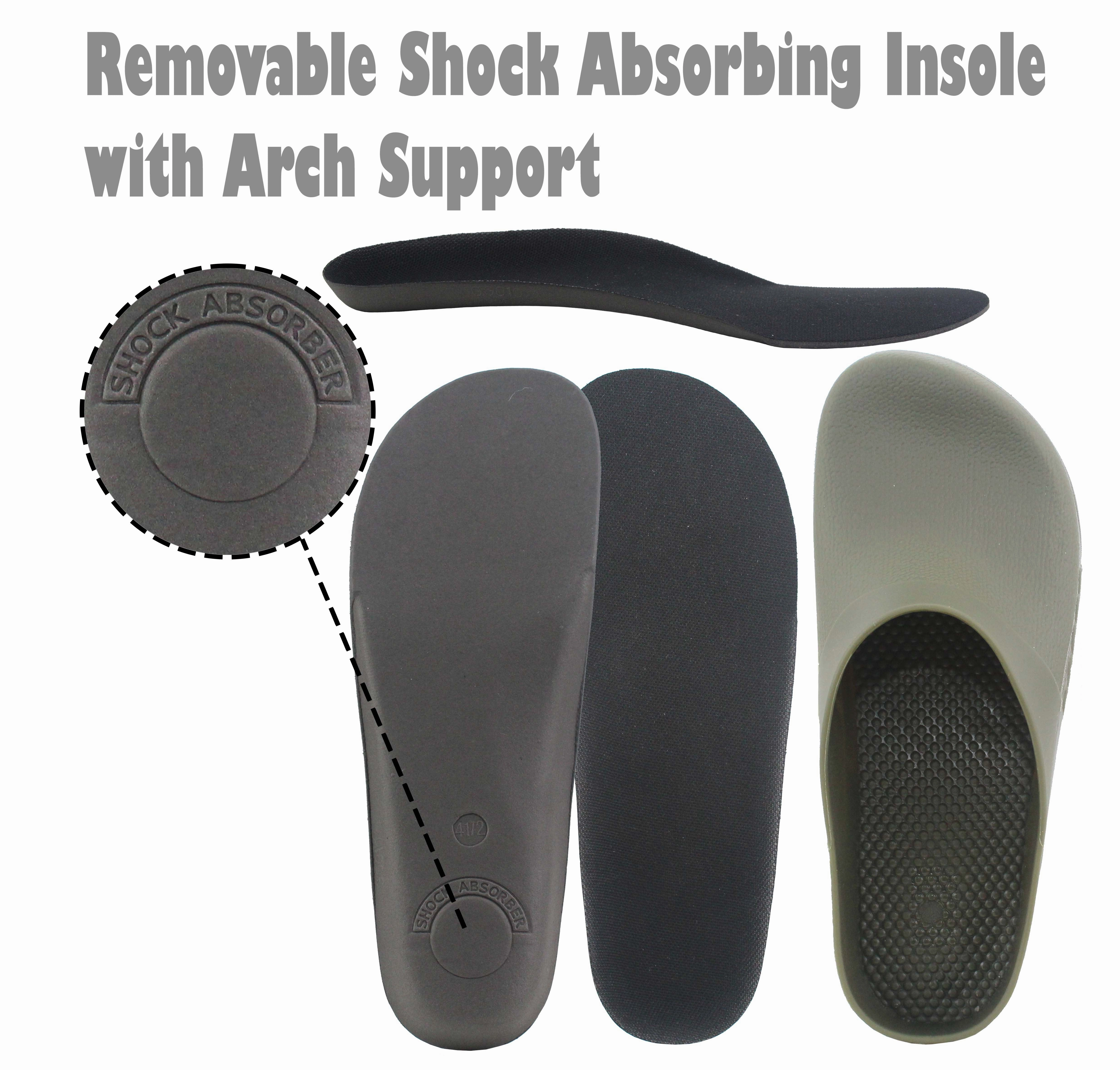 Mens Slip On Garden Clogs Green Waterproof Backless Wellies Gardening Welly Slides Water Shoes Home Clogs