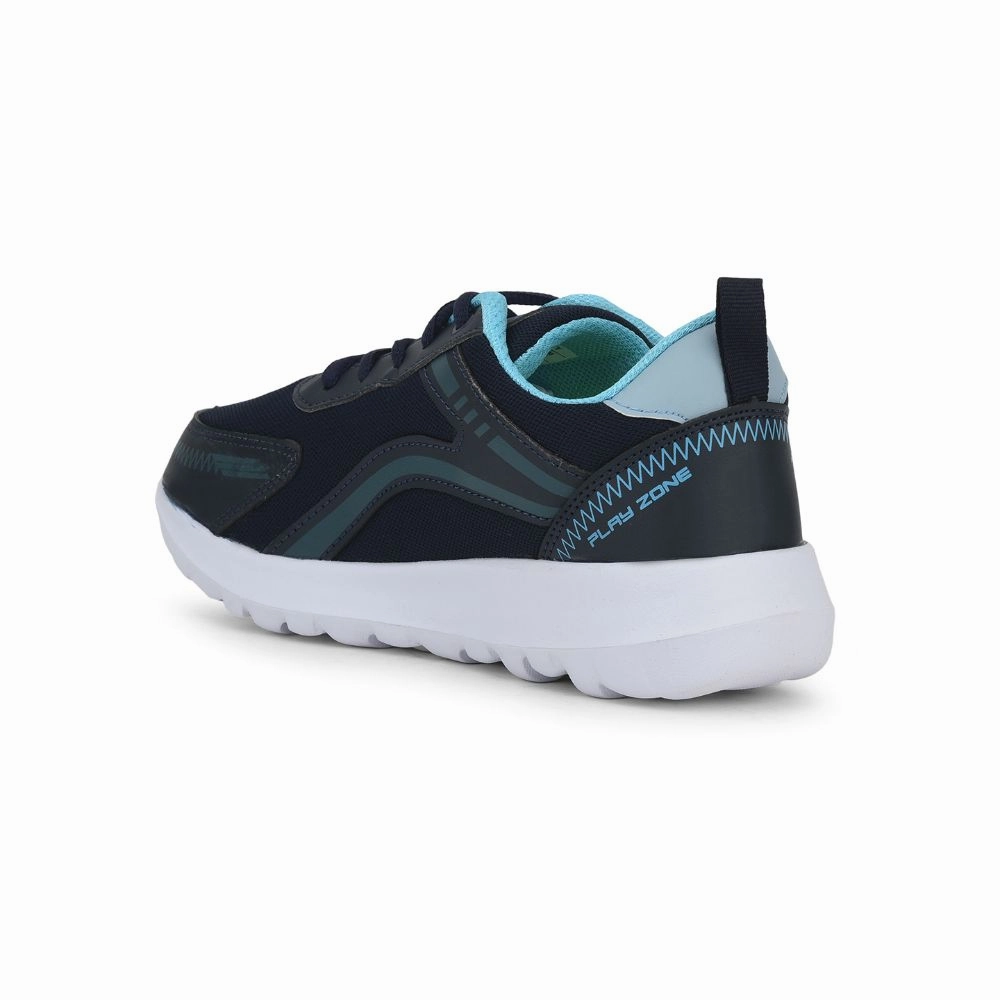 Shoes For Running With Flat Feet Lucy & Luke Lacing Navy Blue Sports Shoes For Kids ZEAL-L By Liberty