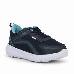 Best Shoes For Running On Pavement Lucy & Luke Lacing Navy Blue Sports Shoes For Kids ZEAL-L By Liberty