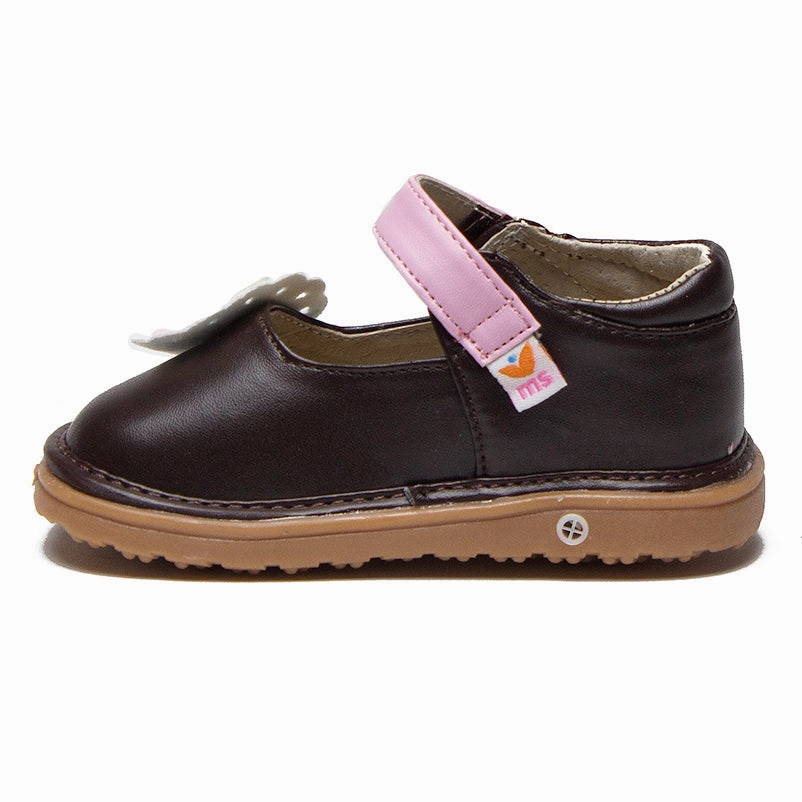 Mary Jane Shoes Lace Mooshu Toddler Girl's Big Flower Squeaky Mary Jane Flats Shoes