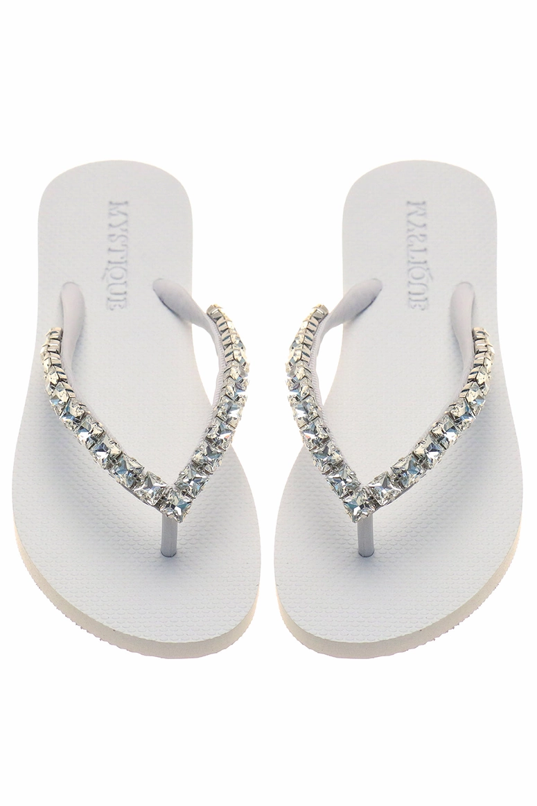 Mystique - Agadir Flip Flops - White/Clear Gym Flip Flops