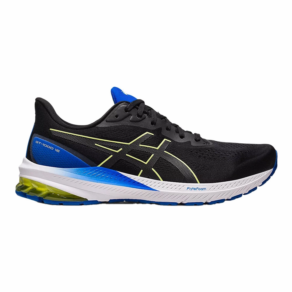 Men's Asics GT-1000 12, Black/Glow Yellow, 11 D Medium Asics Gel-venture 9 Trail Running Shoe