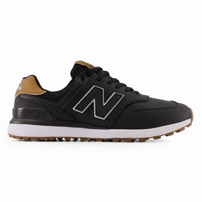 New Balance 574 Greens v2 Spikeless Wide (EE) Golf Shoes - Black/Gum Golf Shoe Cleaning