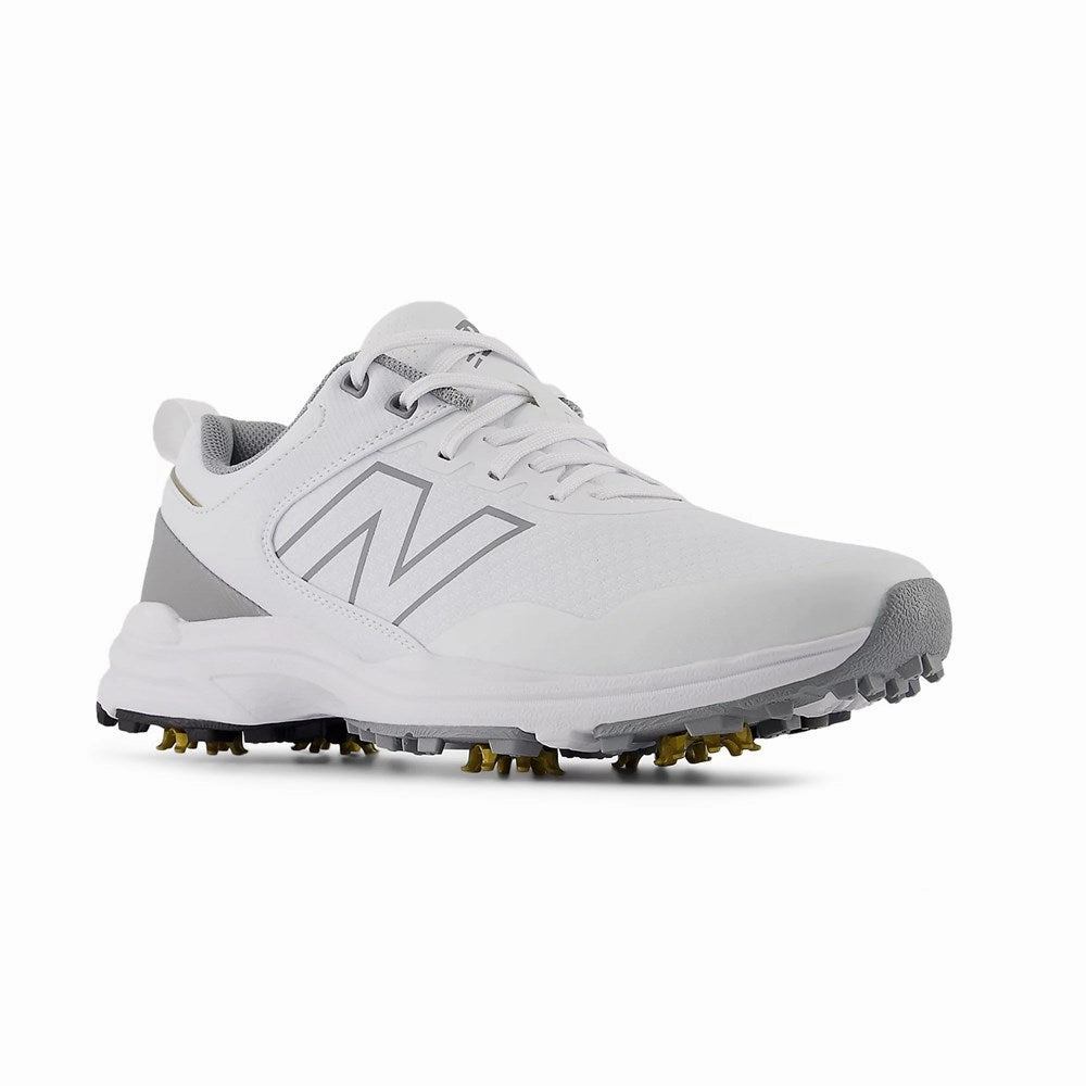 New Balance Brighton v2 Wide (EE) Golf Shoes - White/Grey Golf Shoes Golf Galaxy