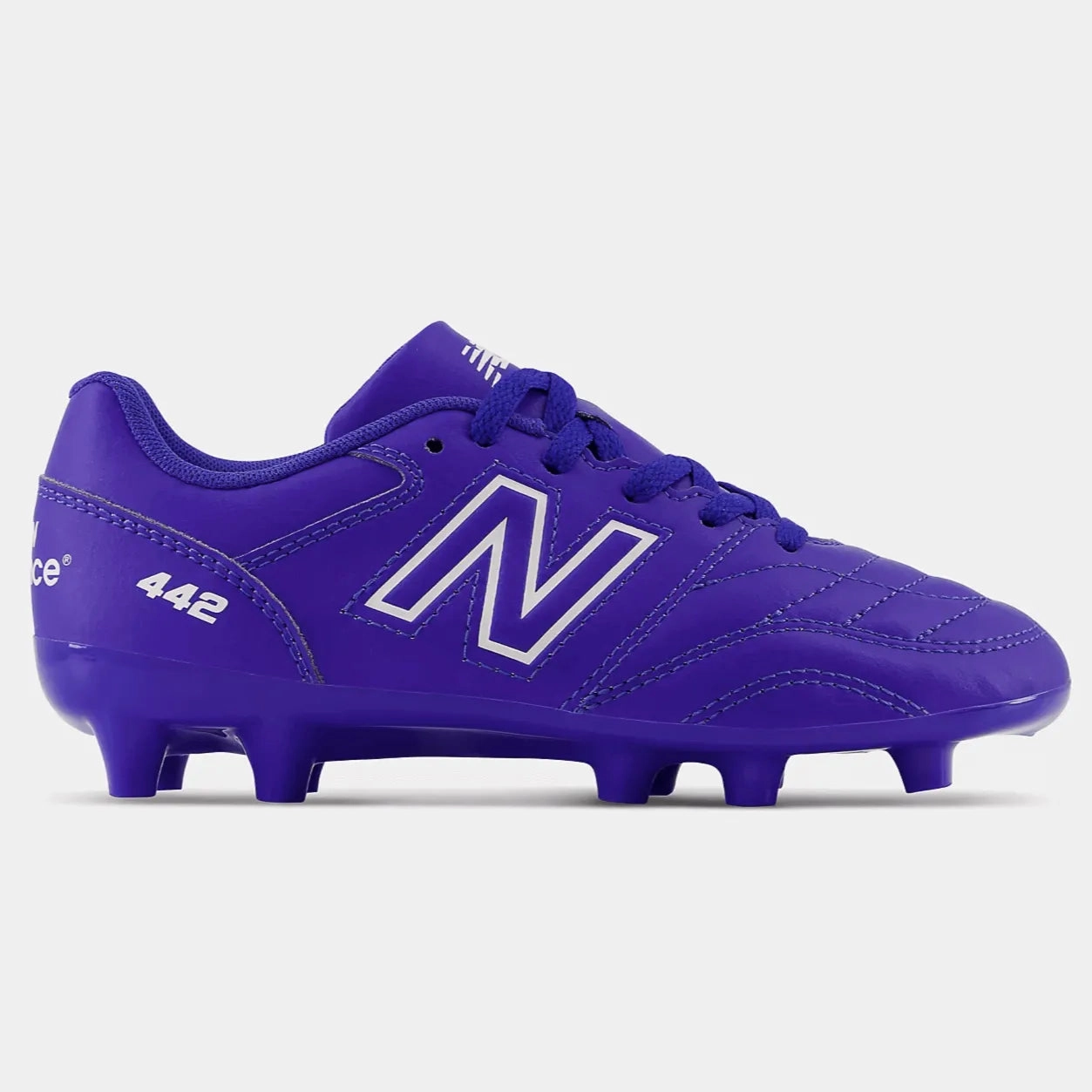 New Balance JR 442 V2 Academy FG Wide - Blue-White 8t Soccer Cleats