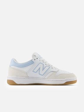 New Balance Kids 480 Trainers in White Top 3 Basketball Shoes