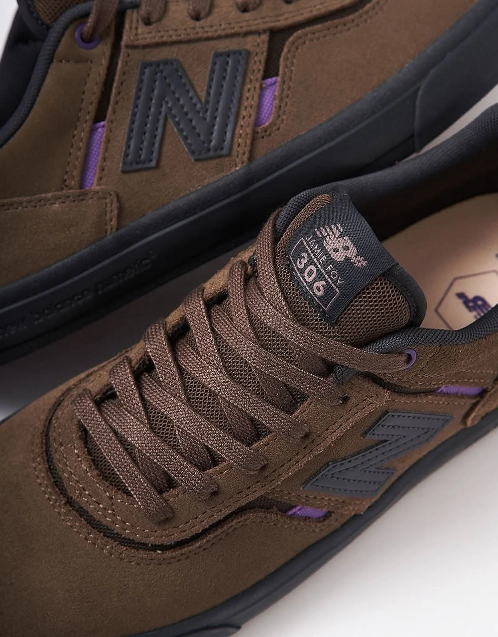 Youth Skate Shoes New Balance Numeric Jamie Foy 306 Skate Shoes - Brown/Black