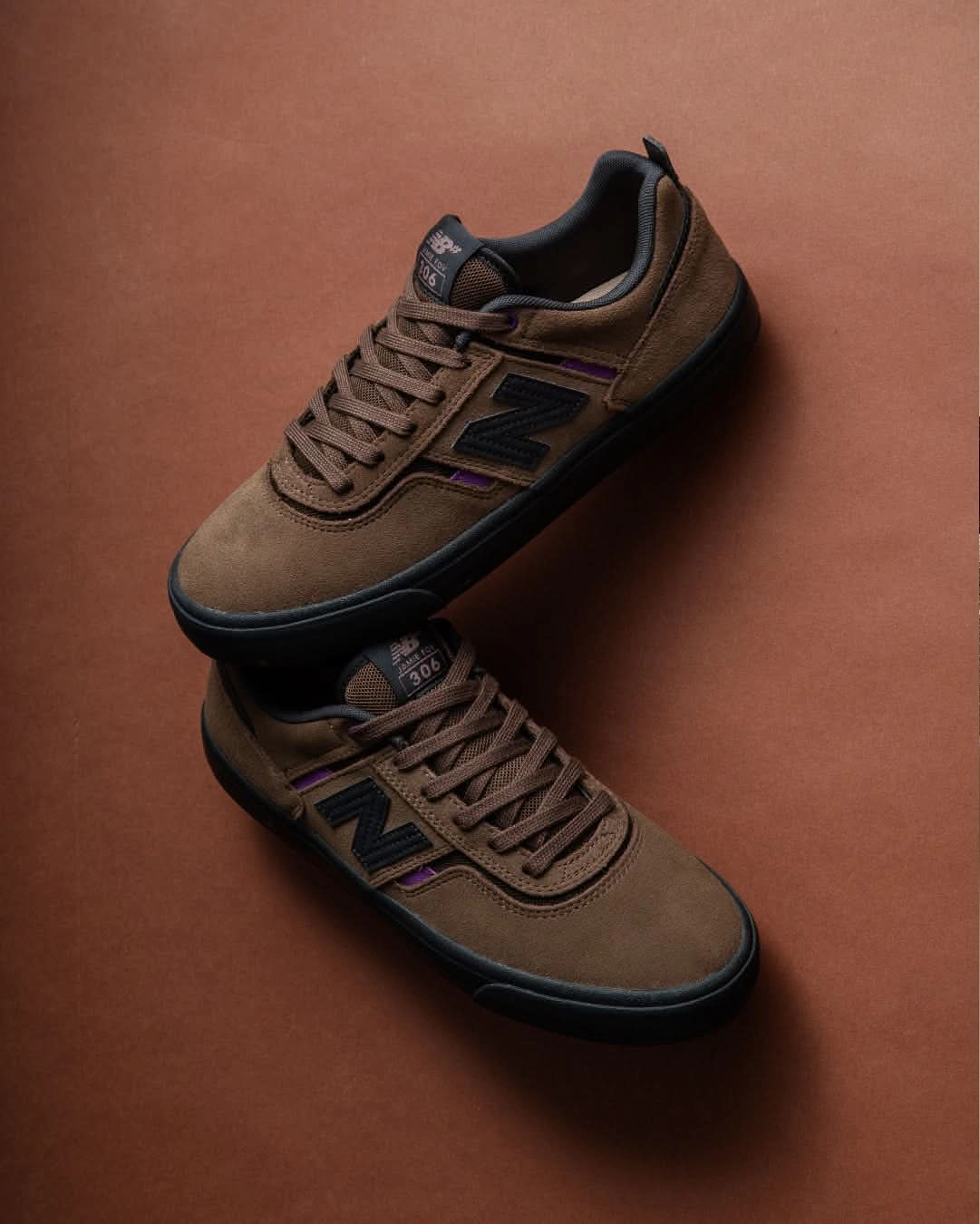 New Balance Numeric Jamie Foy 306 Skate Shoes - Brown/Black Purple Skate