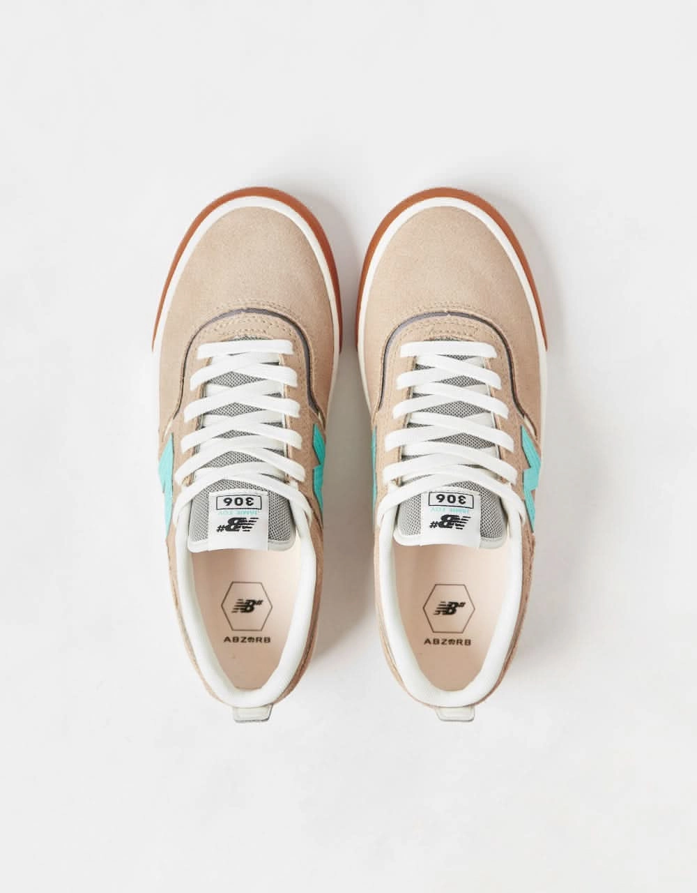 Best Deals On Skate New Balance Numeric Jamie Foy 306 Skate Shoes - Tan/Turquoise