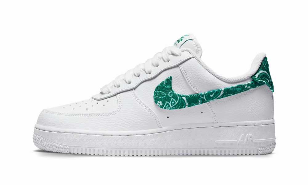 Nike Air Force 1 Low '07 Essential White Green Paisley Best Place To Order Nike Shoes