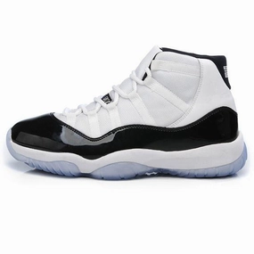 Nike AIR JORDAN 11 CONCORD GS Aj11 women's basketball shoes, white&black, shock absorption non-slip  wear-resistant  378038 107 Super Light Basketball Shoes