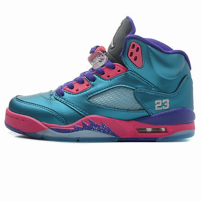 Sabrina Basketball Shoe Nike Air Jordan 5 Retro GS Women's Basketball Shoes , Original Outdoor Shock-absorbing Sneakers, South Coast Green 440892 307