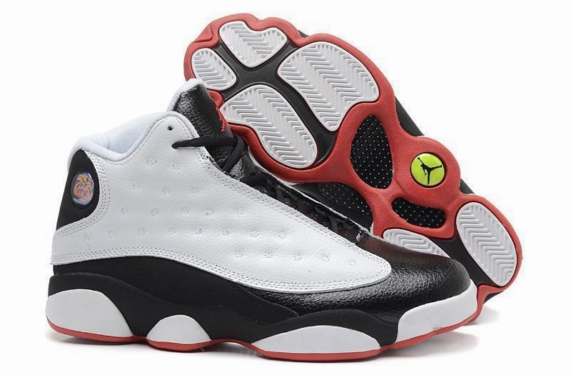 Nike Air Jordan Men 13 Retro Black/White/Red Basketball Men Blue And Red Basketball Shoes
