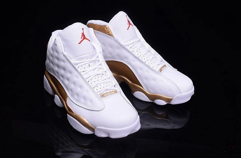 Nike Air Jordan Men 13 Retro White/Gold Basketball Men X Ray Basketball Shoes